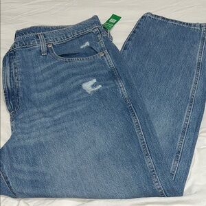 GAP High Rise Destructed Mom Jeans